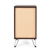 Industrial Nightstand with Storage for Modern Bedroom