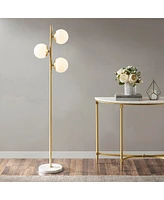 Streamdale Furniture Holloway 3-Globe Light Floor Lamp With Marble Base