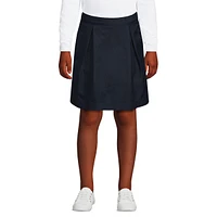 Lands' End Big Girls School Uniform Solid Pleated Skort Top of Knee