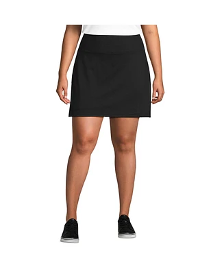 Lands' End Plus Active High Impact Rise Flat Front Skorts