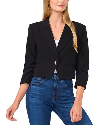 CeCe Women's 3/4-Sleeve Cropped Blazer