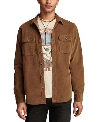 Lucky Brand Men's Long Sleeve Button-Front Corduroy Shirt