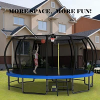 16 ft Trampoline with Safety Net Fun and Safe Outdoor Jumping Space