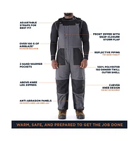 RefrigiWear Men's ChillShield Insulated Bib Overalls