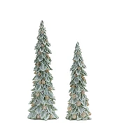 Slickblue Elegant Christmas Trees for Festive Holiday Decor (Set of 2)