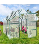 Streamdale Furniture Polycarbonate Greenhouse with Raised Base and Anchor