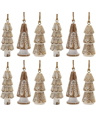 Slickblue Tree Ornament (Set of 12) 4.75"H Wood