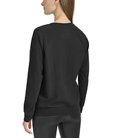 Marc New York Women's Side-Zip Crewneck Pullover Top