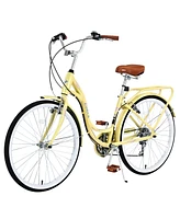 Streamdale Furniture 7 Speed, Steel Frame, Multiple Colors 24 Inch Ladies Bicycle