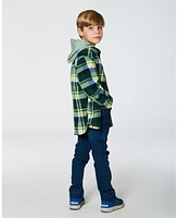 Deux par Big Boys Polar Fleece Shirt Plaid Green