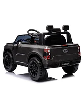 Simplie Fun Kids Ride-On Electric Licensed Ford Ranger with Music, Suspension, Remote Control