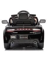 Streamdale Furniture Licensed 12V Dodge Charger Kids Ride-On Car with Remote Control & Suspension