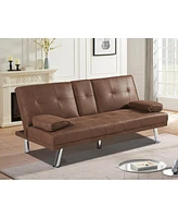 Streamdale Furniture Sofa Lie Function Sofa:Foldable Sofa Bed Sofa Bed