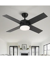 Streamdale Furniture 44 In Intergrated Led Ceiling Fan With Black Abs Blade