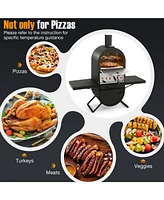 Sugift Outdoor Pizza Oven with 600D Oxford Fabric Cover 12 Inch Pizza Stone and Cooking Grill