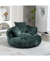 Simplie Fun Spacious and Comfortable Swivel Chair for Relaxation and Safety