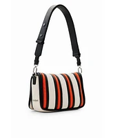 Desigual Women's S padded stripy crossbody bag