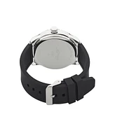 Ed Hardy Men's Matte Black Silicone Strap Analog Watch 47mm