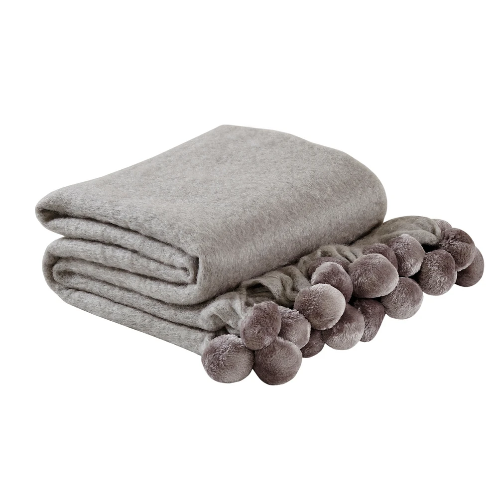 Ihi Home Cuddle Mohair Throw Blanket I 50"x 70"