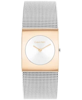 Calvin Klein Women's Pulse Rose Gold-Tone Stainless Steel Mesh Watch 26.40mm