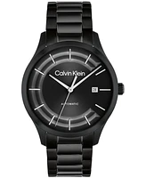 Calvin Klein Unisex Iconic Automatic Black Stainless Steel Bracelet Watch 40mm