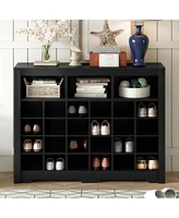 Streamdale Furniture Sleek 24 Shoe Cubby Console & Sideboard