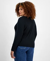 On 34th Plus Scoop-Neck Top, Created for Macy's