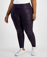 Id Ideology Plus Metallic Leggings, Created by Macy's