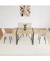 Streamdale Furniture Mdf Dining Table Set with Modern Chairs