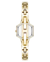 Anne Klein Women's Quartz Petite Hexagonal -Tone Alloy Metal Bracelet Watch, 21mm