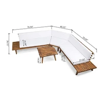 Hillcrest 4-Piece V-Shaped Sofa Set