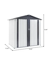 Streamdale Furniture 6x4FT Metal Storage Shed: Durable, Rainproof, Hinged Door