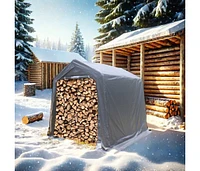 7x12FT Outdoor Portable Storage Shelter Shed for Motorcycle, Atv, Tools