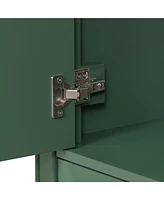 36" Green Traditional Bathroom Vanity Cabinet with Ample Storage