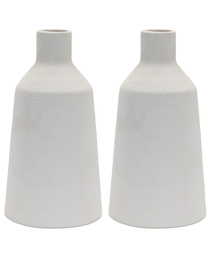 Slickblue Set of 2 Stoneware Vases for Elegant Home Decor