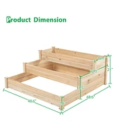 Streamdale Furniture 48.6 X 48.6 X 21In Raised Garden Bed Horticulture Outdoor Elevated Flower Box