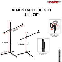 5 Core Tripod Mic Stand Adjustable Heavy Duty Floor Holder Microphone Boom Arm - Ms Dbl 6PCS