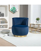 Velvet Swivel Barrel Chairs for Living Room or Office