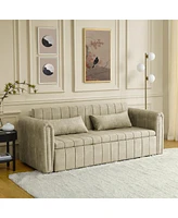 Streamdale Furniture 3-in-1 Pull-Out Sleeper Sofa with Rolled Arms