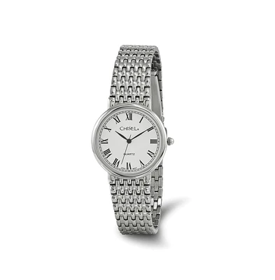 Chisel Stainless Steel White Dial Watch