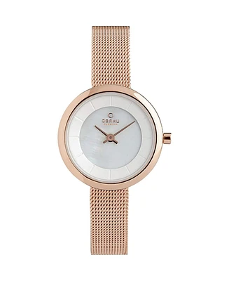 Obaku Women's Stille Silver Dial Watch - V146LXVWMV