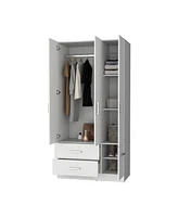 Fm Furniture Douglas Armoire in melamine, two drawers