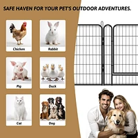 Sturdy, Rust-Resistant Pet Fence with Automatic Gravity Locking