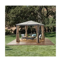 Streamdale Furniture 10x10' Rust-Proof Aluminum Pergola for 100 sq ft Coverage