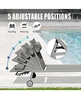 Premium Textile & Aluminum Lounge Chair Adjustable