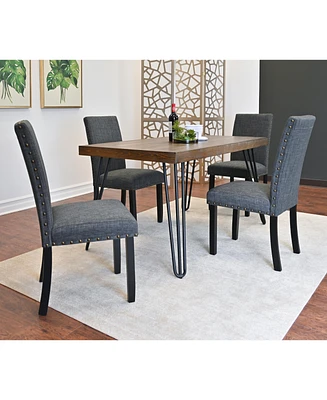 Simplie Fun 5-Piece Dining Set, Hairpin Dining Table with 4 Chairs, 3 Color Options