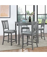 Elegant Solid Wood Counter Height Dining Table with Spacious Surface, Table Only