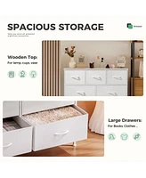 7 storage Spaces, assembled wardrobe lockers, bedroom furniture lockers, White