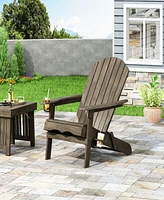 Streamdale Furniture Bellwood Folding Adirondack Chair With Cup Holders