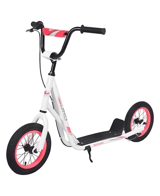 Streamdale Furniture Kids Kick Scooter with Adjustable Handlebar, 12" Wheels, Non-Slip Footboard